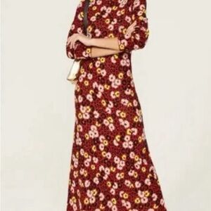 The Kooples Red Floral Maxi Dress